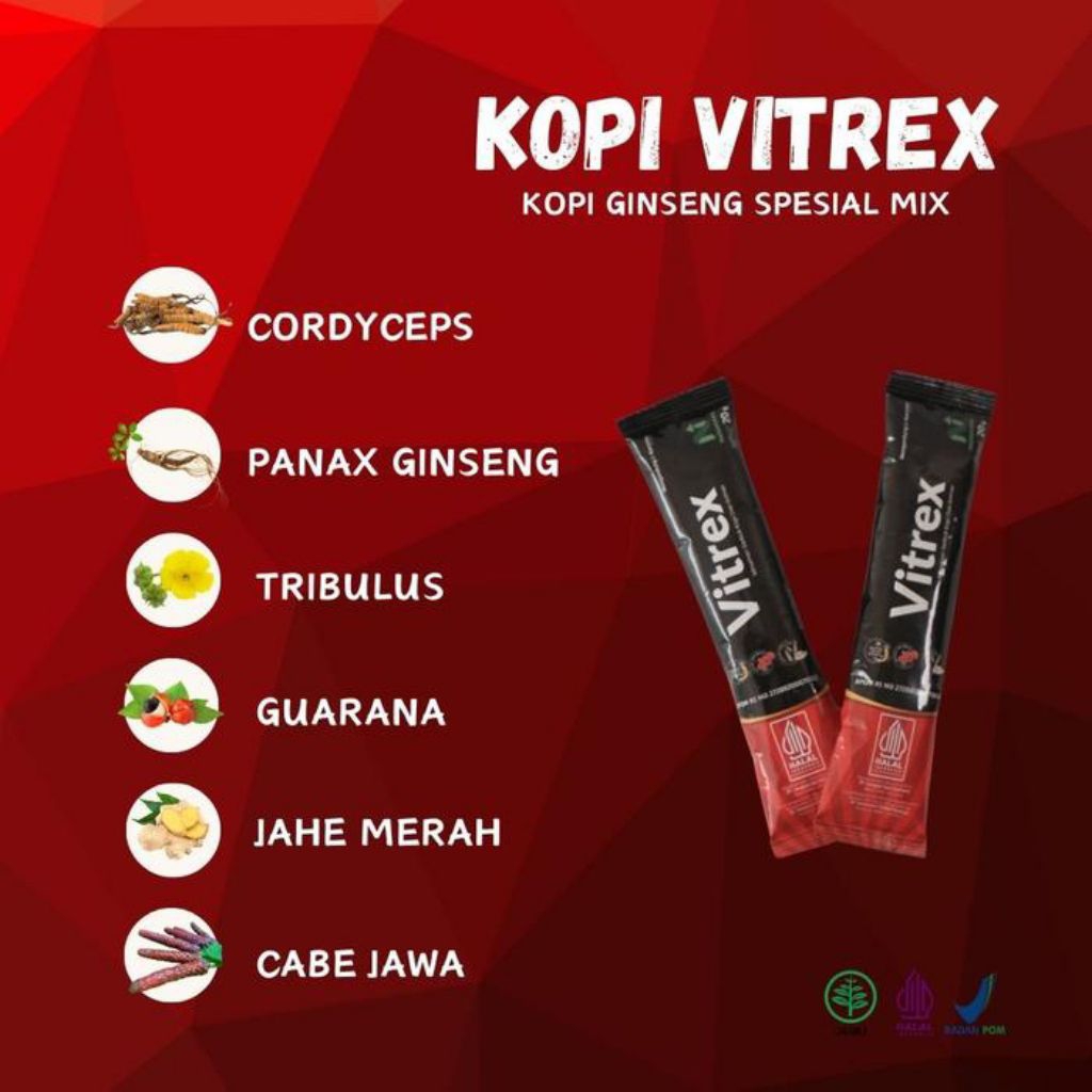 

kopi vitrex untuk stamina pria kuat dengan ekstra gingseng