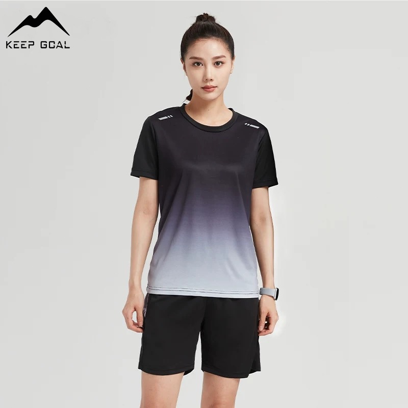 KEEP GOAL baju olahraga wanita lengan panjang badminton gym set