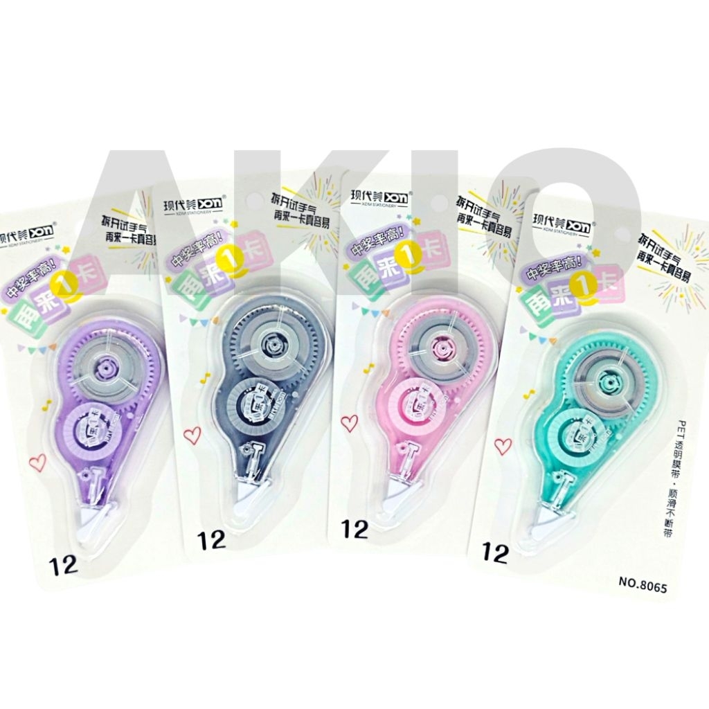 

Tip ex Kertas Roll Karakter PASTEL 12 (6m) XDM 8065 Correction Tape Aesthetic Murah Lucu