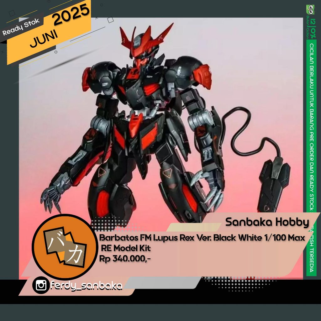 Barbatos FM Lupus Rex Normal Ver. Black White Max RE Model Kit