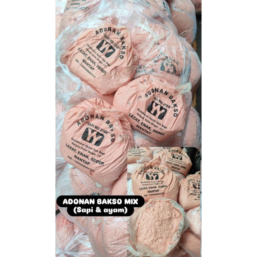 

Adonan Bakso Ayam mix Sapi 1kg