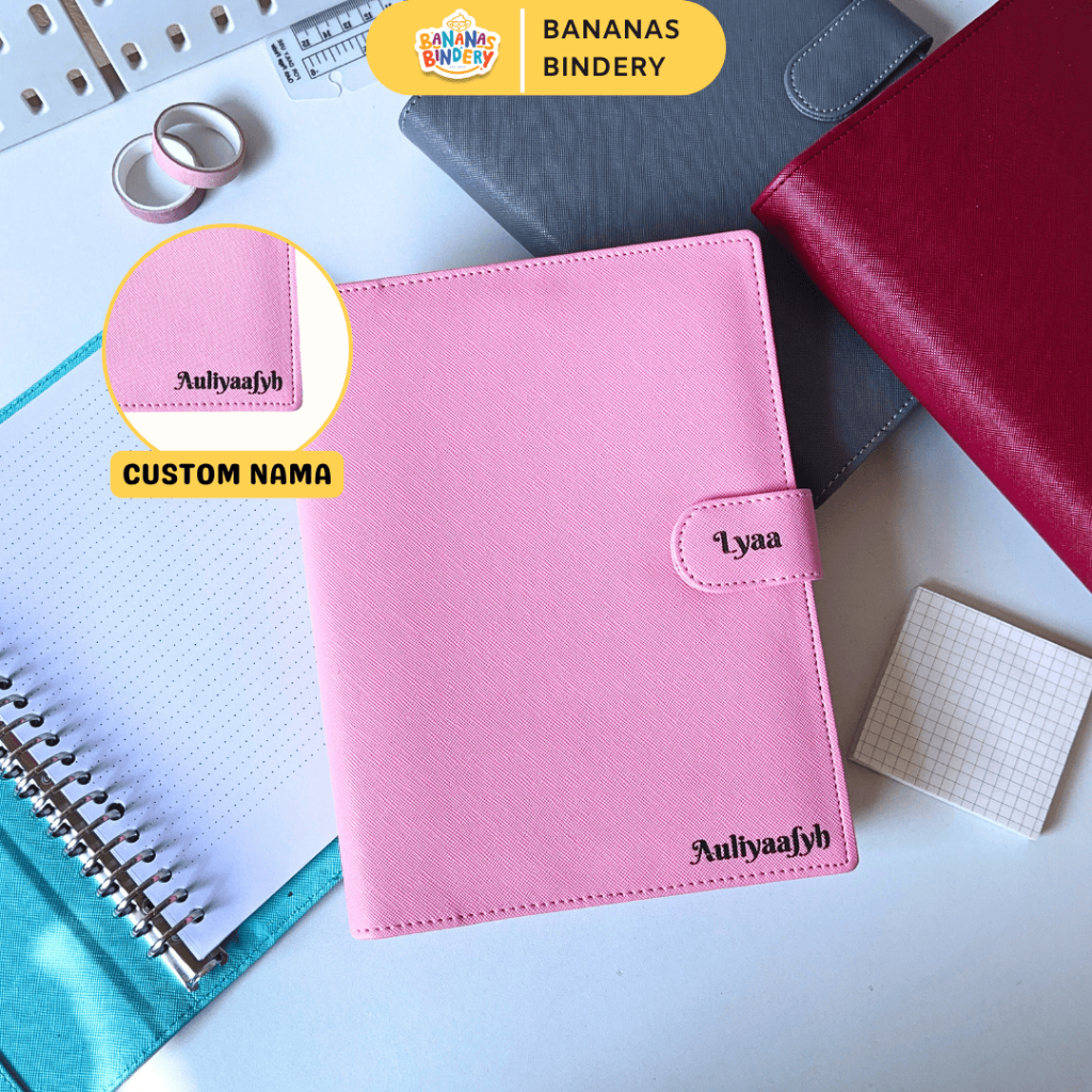 

Bananas Bindery Binder Custom Nama B5 [26 ring] Bahan Kulit Exclusive FREE Pen - Paper Stationary
