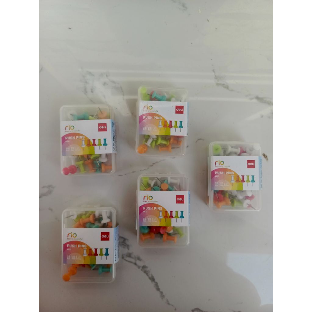 

Push Pin Deli warna warni isi 35 pcs