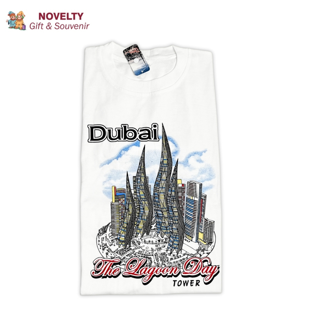 Souvenir kaos Dubai Tower dari negara Dubai Uni Emirate Arab