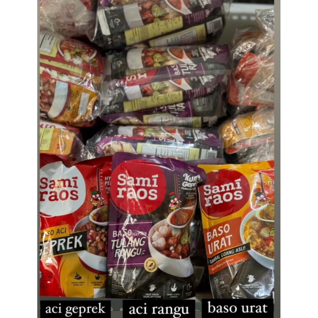 

Baso aci, baso tulang rangu, baso urat Sami Raos