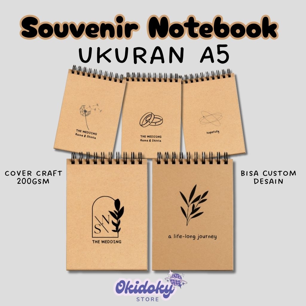 

[A5] Souvenir notebook custom | Souvenir pernikahan | Souvenir Pernikahan Notebook | Souvenir Seminar