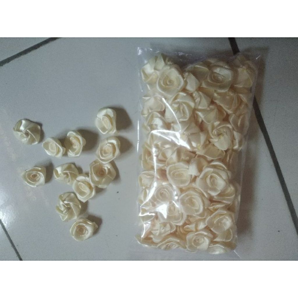 

3-4cm bunga pita satin mini murah/bunga hiasan hantaran
