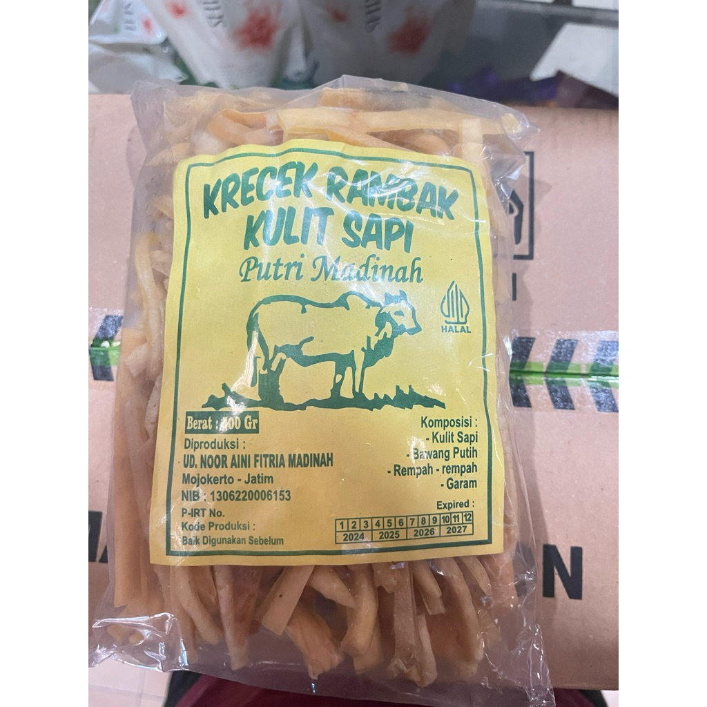 

kerupuk rambak sapi kulit sapi putri madinah