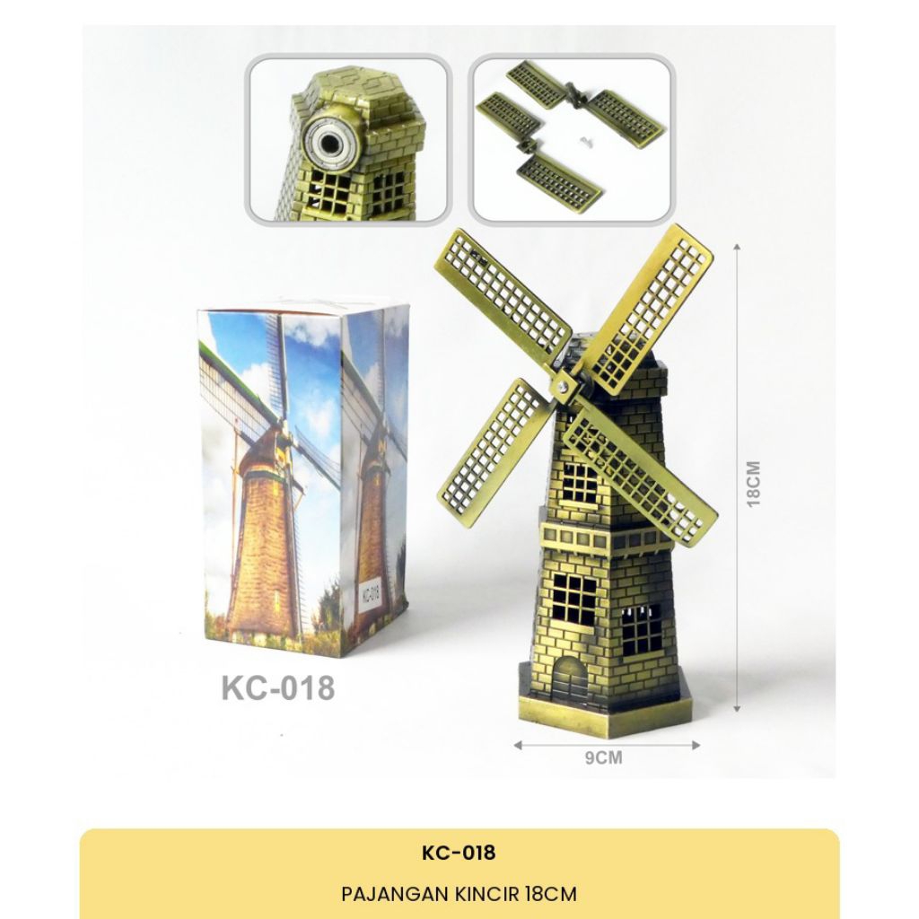 miniatur kincir angin/kincir angin belanda/pajangan kincir angin belanda/kc-018