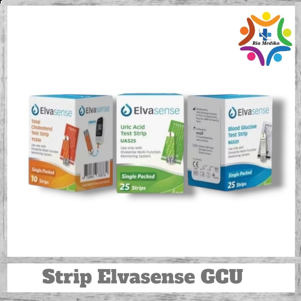 Strip Elvasense 3in1 Strip Elvasense Kolesterol  Strip Elvasense Gula  Strip Elvasense Asam Urat