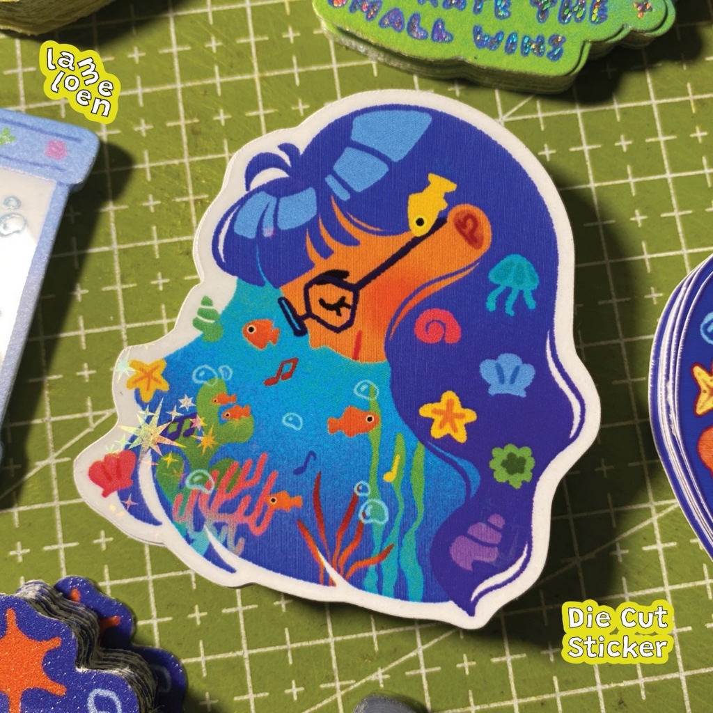 

Lameloen's Fish Tank Friends - Ocean Hair Sticker Diecut