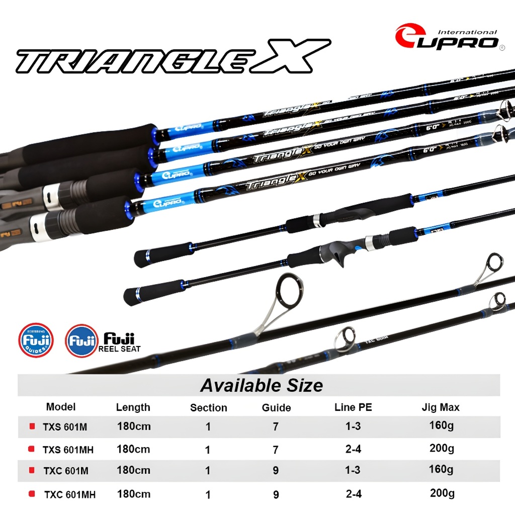 EUPRO TRIANGLE X Spin-OH Jigging Fishing Rod