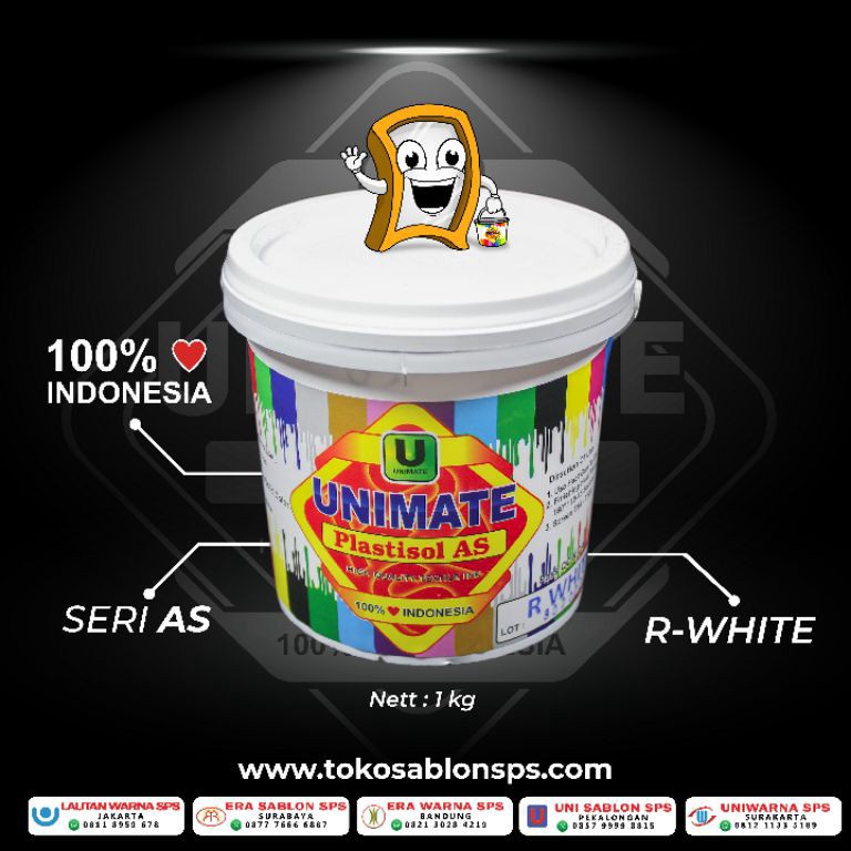 

KODE U76B Plastisol Unimate As RWhite 1kg