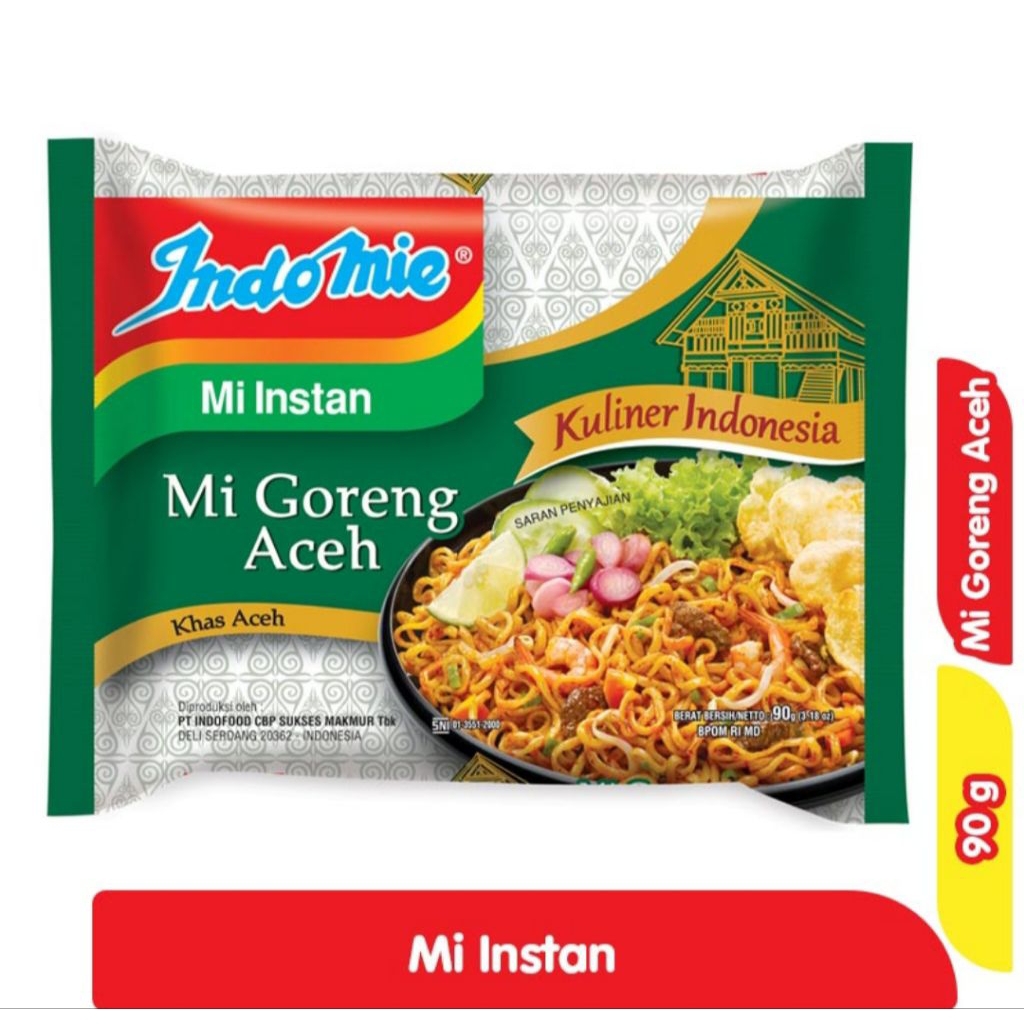

MIE INDOMIE GORENG ACEH 90 GRAM 5 PCS
