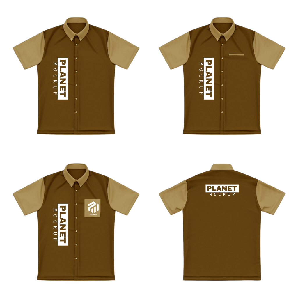 Mockup Kemeja Flat Saku - Coreldraw