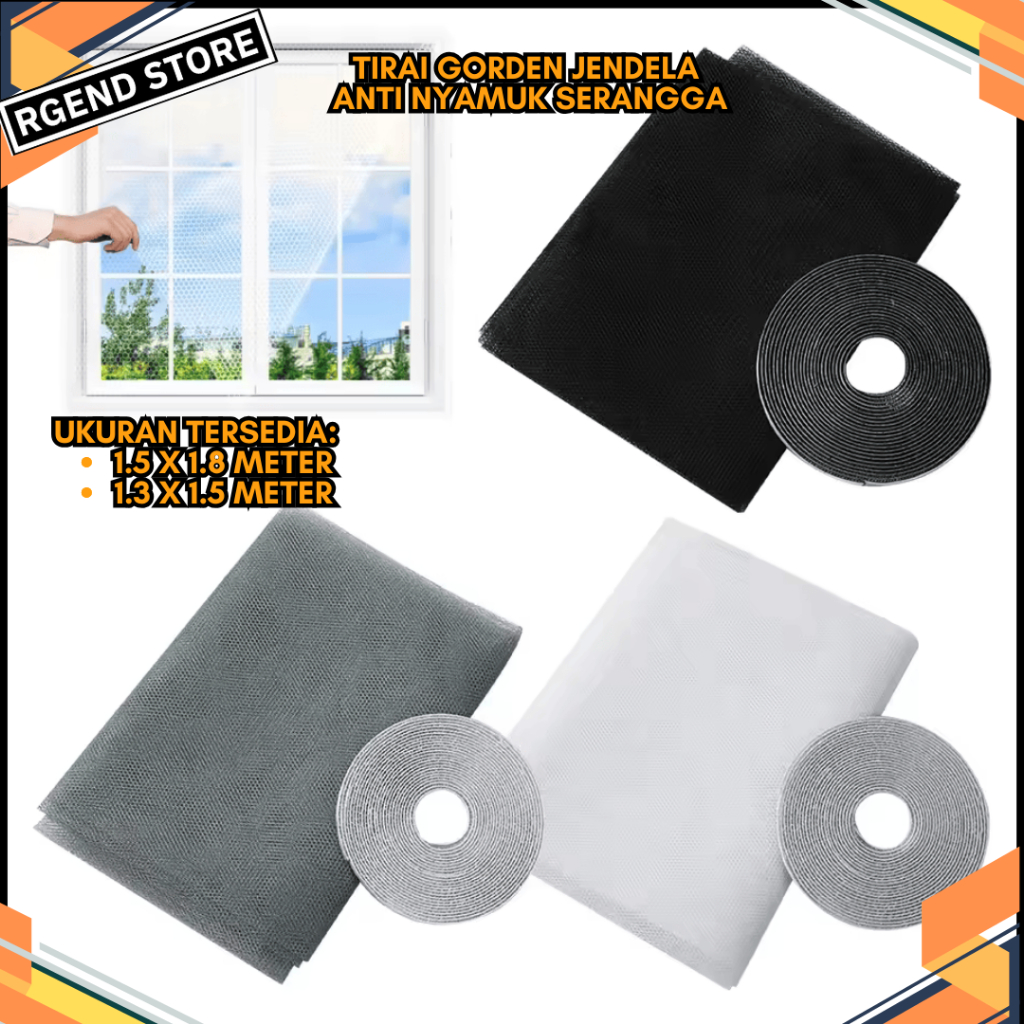 Kelambu Kasa Jaring Tirai Gorden Jendela Anti Nyamuk Serangga Mesh tirai nyamuk jendela, gorden anti