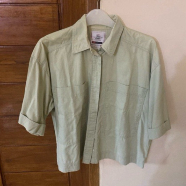 kemeja logo jeans (preloved)