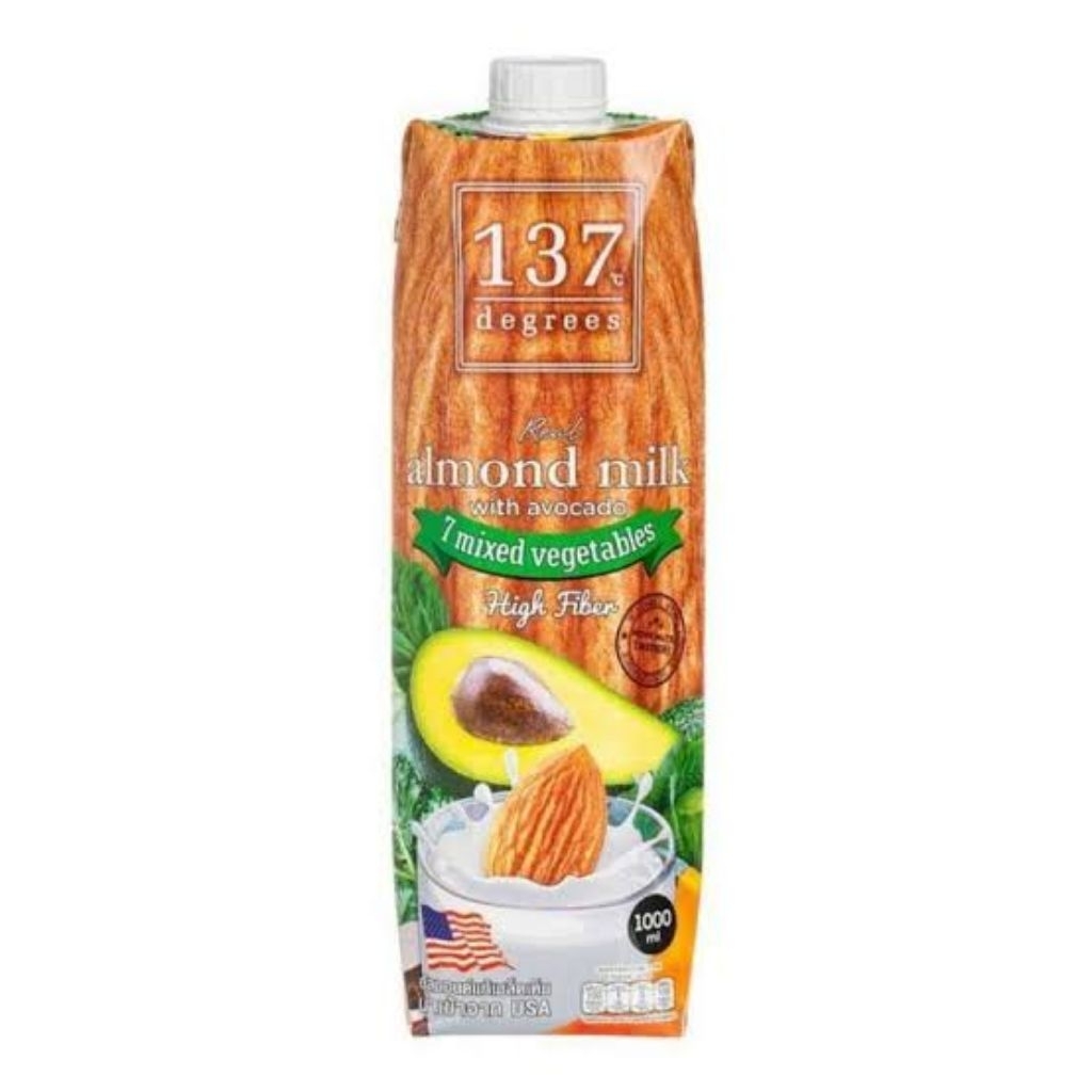 

137 almond milk 7 mixed vegetablers alvocado 1liter