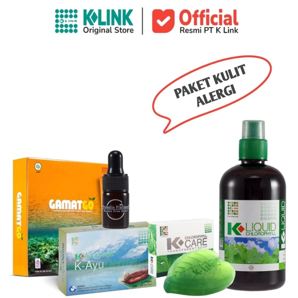 Paket Produk KLINK ORIGINAL / Ayubes / Klorofil / Propolis / Sabun Klorofil / Gamat GO