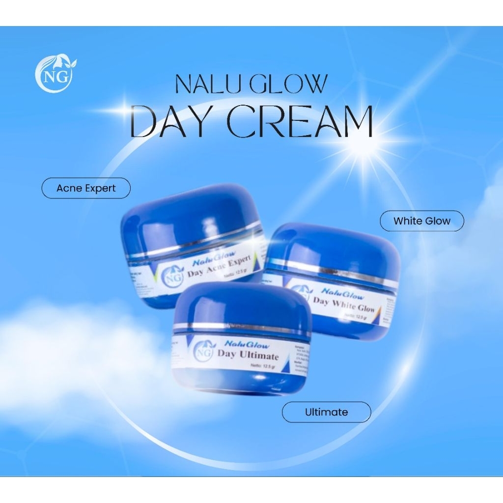 Day Cream Nalu Glow BPOM | Harga Ecer | Whitening Series | Glowing