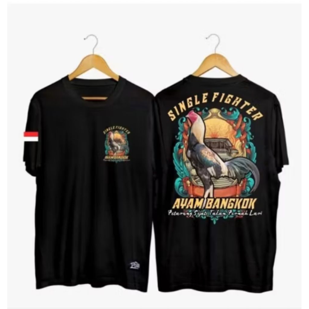 kaos sabung ayam single figter ayam bangkok kaos distro pria wanita dewasa