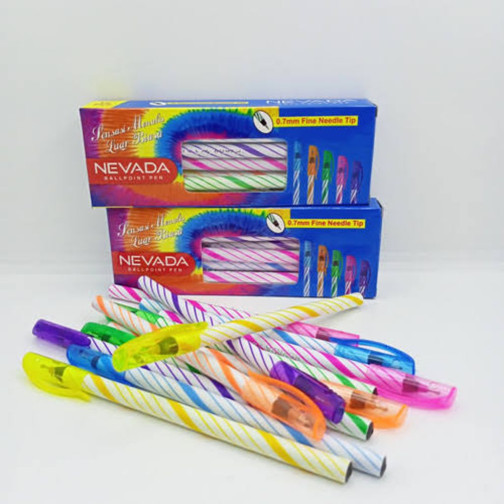 

Grosir Ecer Jual PULPEN/PENA LILIN/ULIR BALLPOINT PEN NEVADA 923 ST PERKOTAK