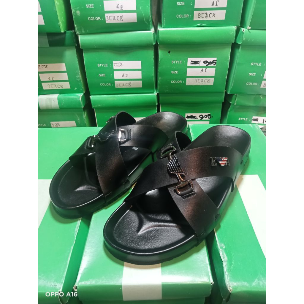 sandal slop pria sendal emporio armani premium