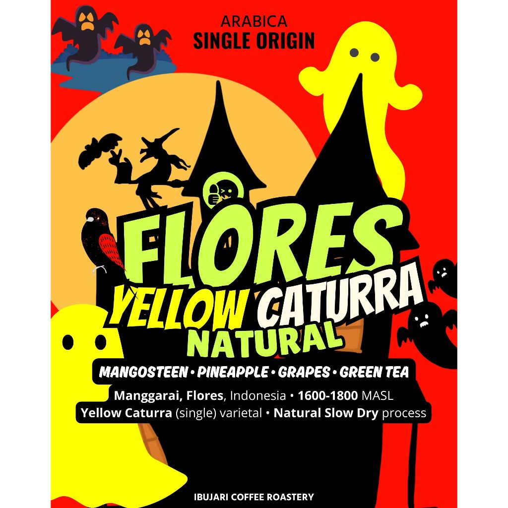 

Flores Yellow Caturra Natural • Biji Kopi Arabika Special Filter Manual Brew Arabica Coffee Beans Ibujari Roastery