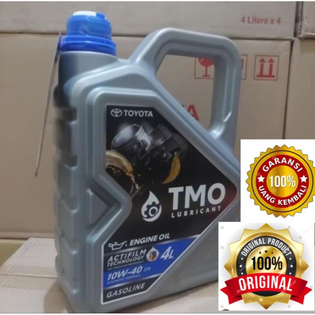 OLI MOBIL TOYOTA ATAU TMO 4 LITER Asli/original oli pabrik UNTUK BENSIN UNTUK MOBIL AVANZA, KIJANG, 