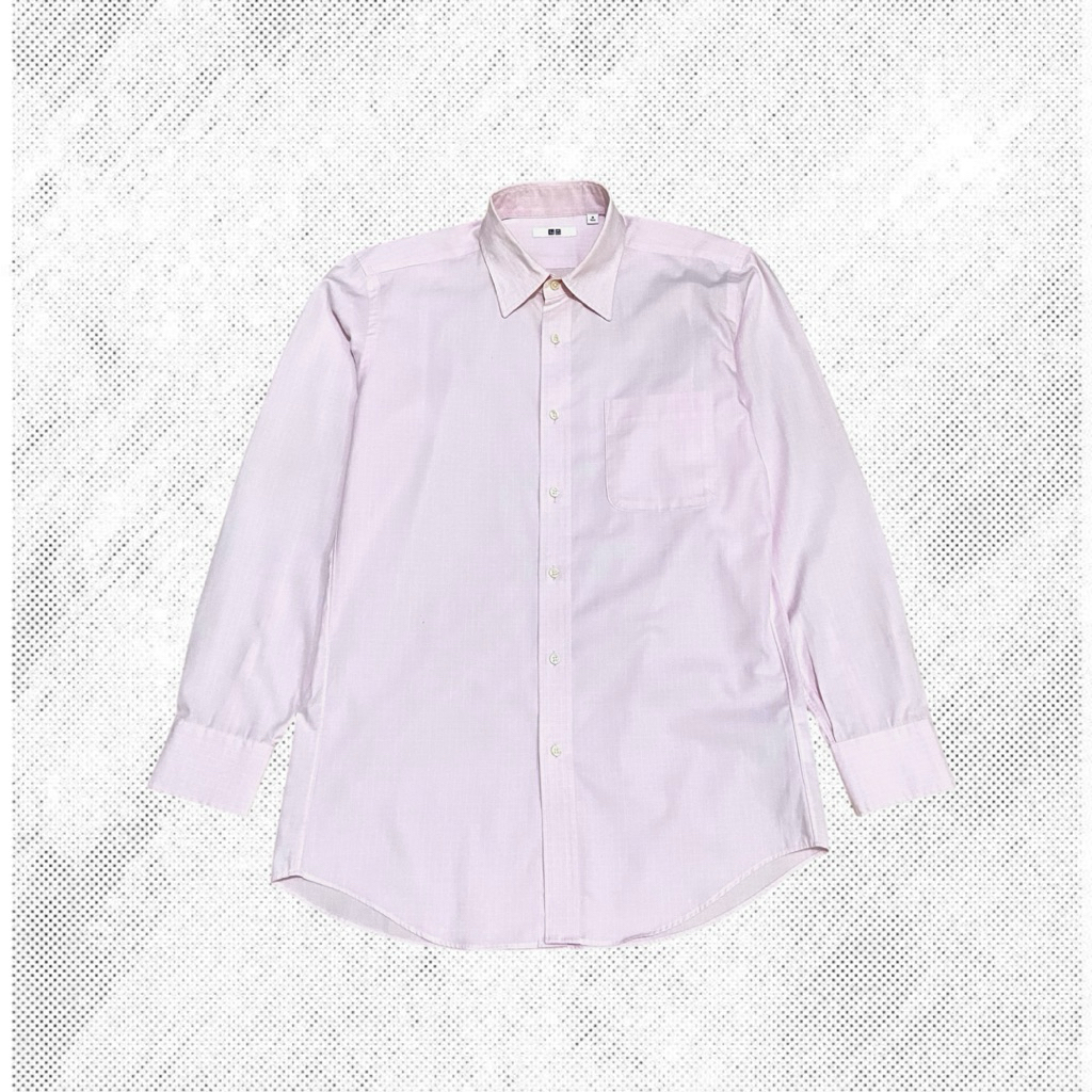 Kemeja UNIQLO Soft Pink Slim Fit / Kemeja Uniqlo Lengan Panjang / Size M