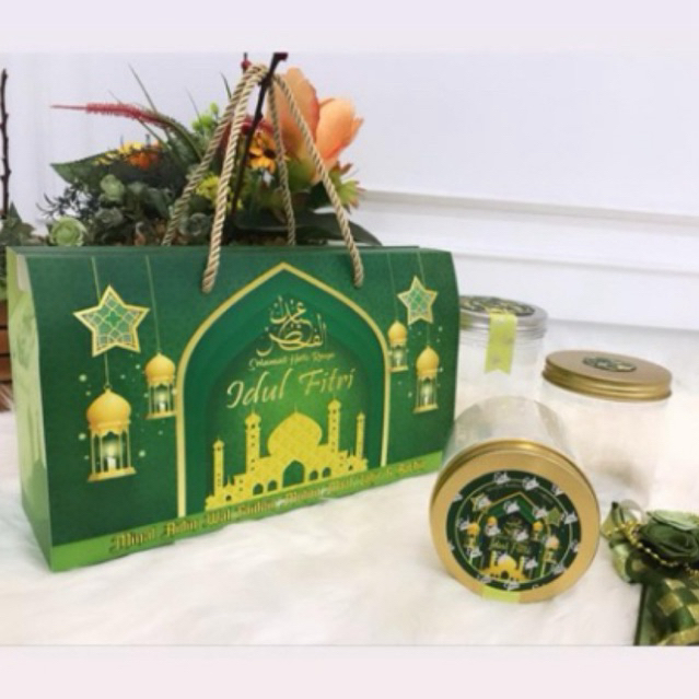 

Hampers Gable Box Lebaran + Free Stiker Toples 15Pcs