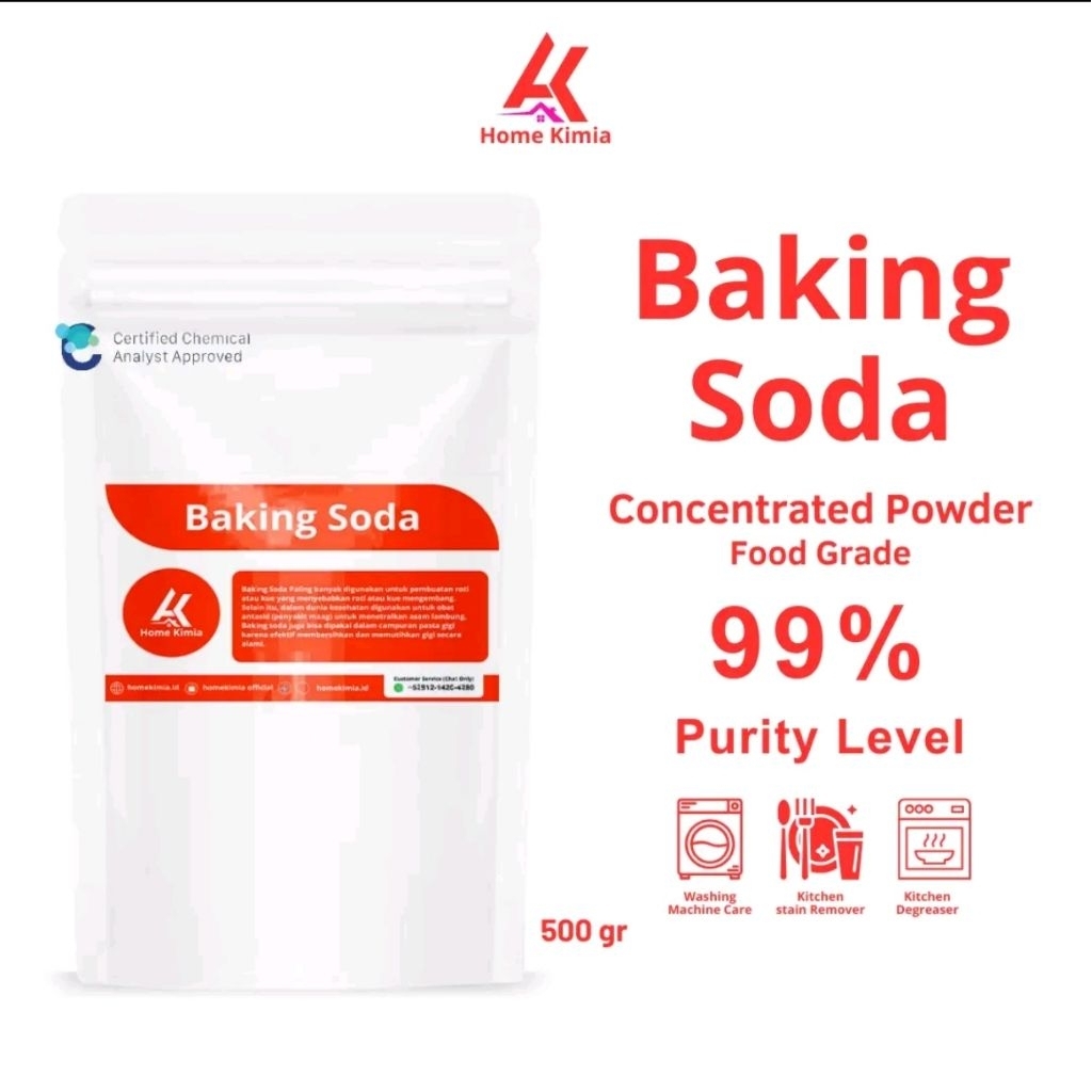 

Home Kimia Baking Soda - Sodium Bicarbonate Food Grade / Soda Kue 500 gr
