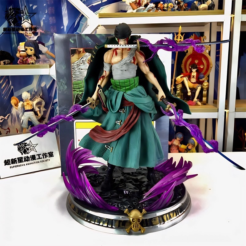 Patung Zoro 20cm One Piece - Action Figure Kolektor Hadiah Anime Dekorasi Kamar Premium