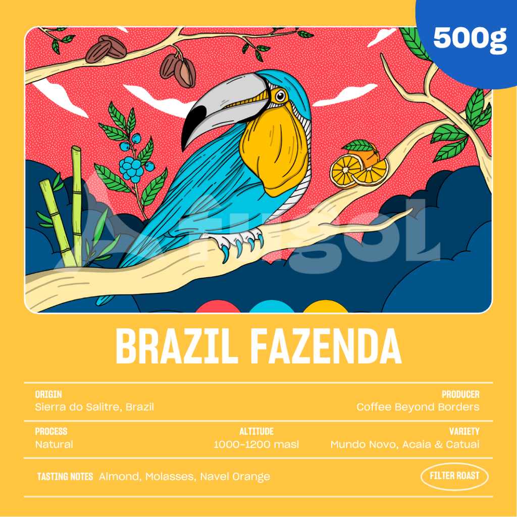 

Kopi Arabika BRAZIL FAZENDA (500 gr) Kopi Arabika Single Origin Specialty Coffee