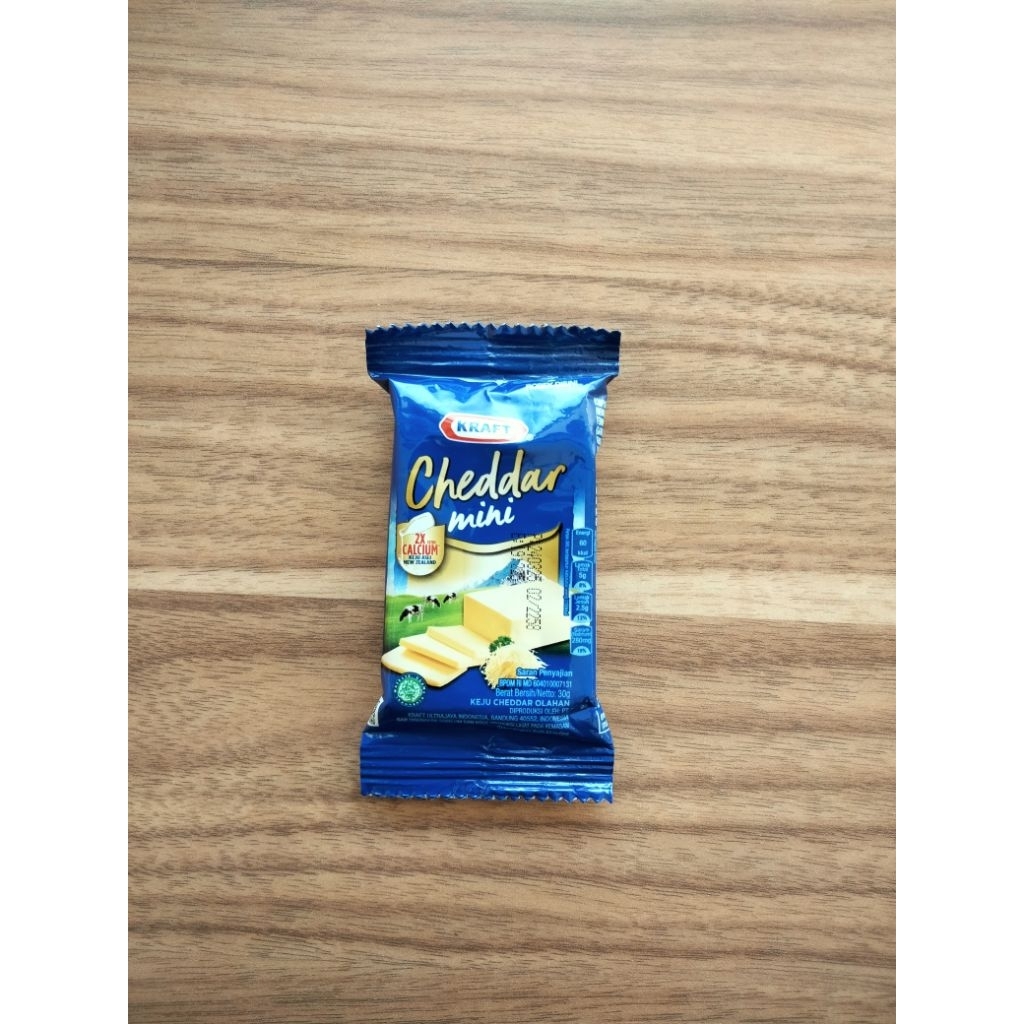 

Kraft cheddar keju olahan mini 30g