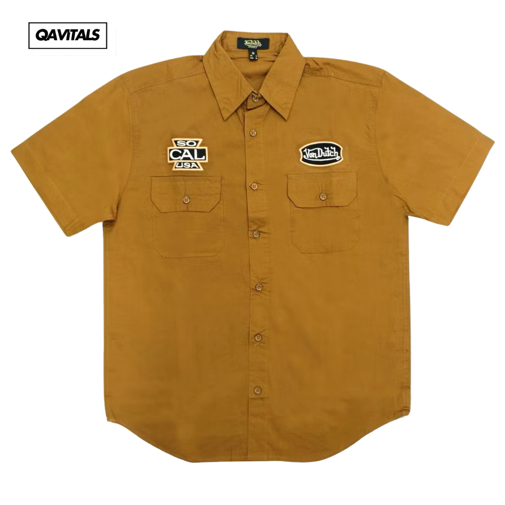 VON DUTCH Workshirt FULL TAG ORIGINAL BROWN (VW-01)