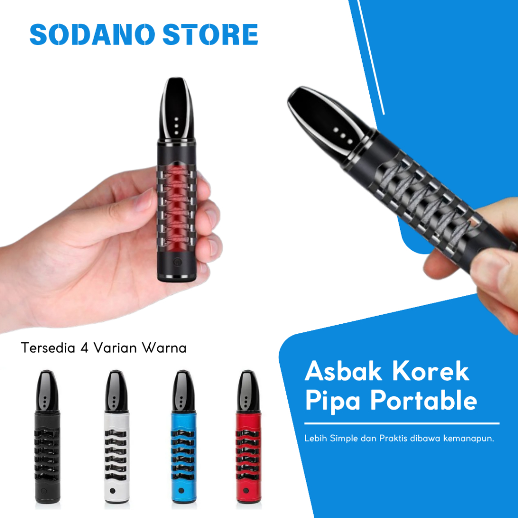 Pipa Asbak Korek Elektrik Portable USB Asbak Unik Estetik