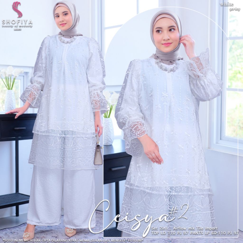 NEW - CEISYA SET 2in1 ori by Shofiya Standar LD 110 | Jumbo LD 120 Airflow mix Tile Import Celana mo