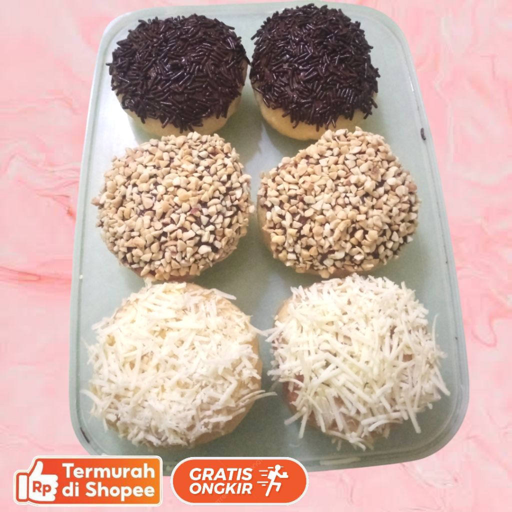 

[Ready to Eat] Donat perbox isi 6 rasa cokelat kacang keju