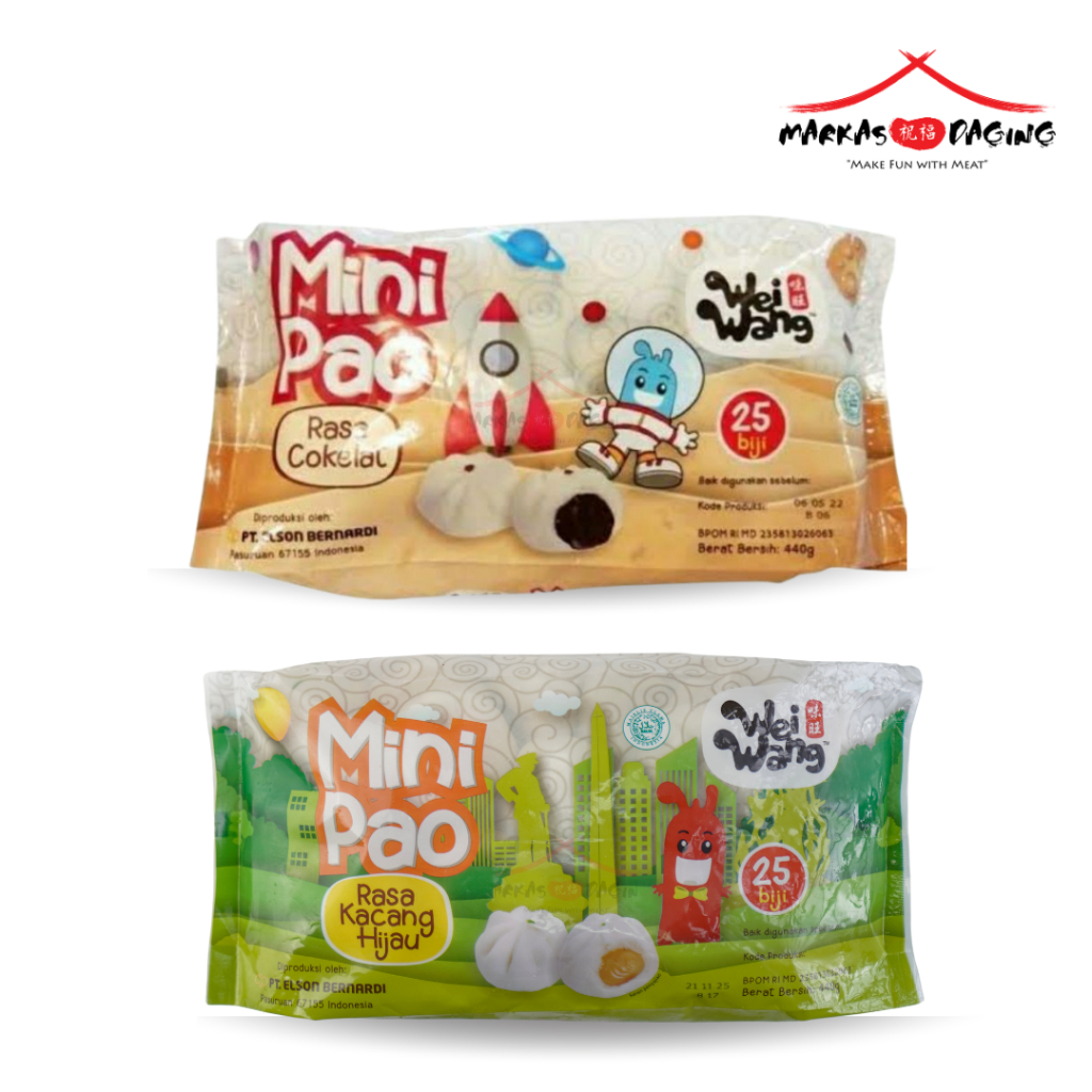 

WEI WANG Minipao ISI 25PCS | Cokelat / Kacang Hijau - Markasdaging