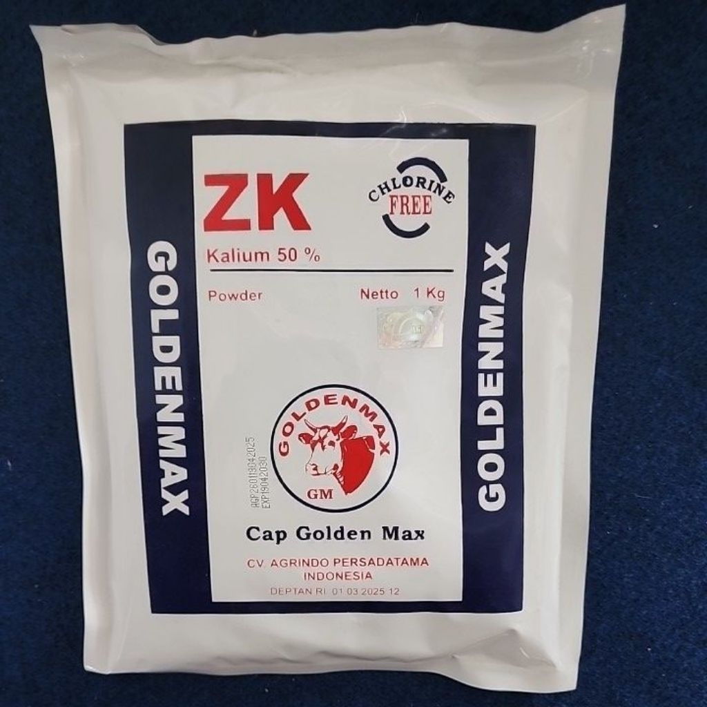 Pupuk Kalium 50% ZK Cap Golden Max 1kg