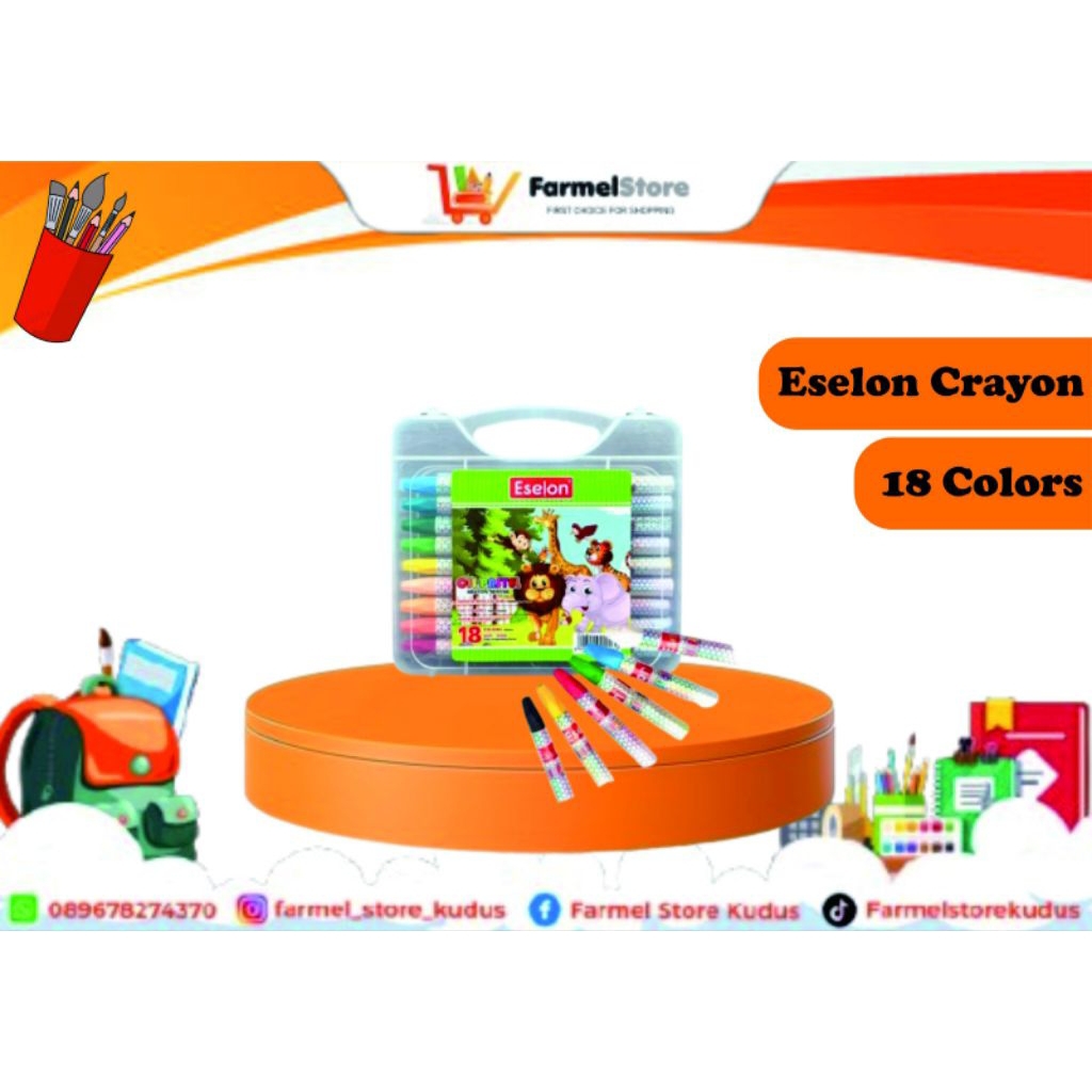 

ESELON Crayon Oil Pastel (Isi 18Warna)