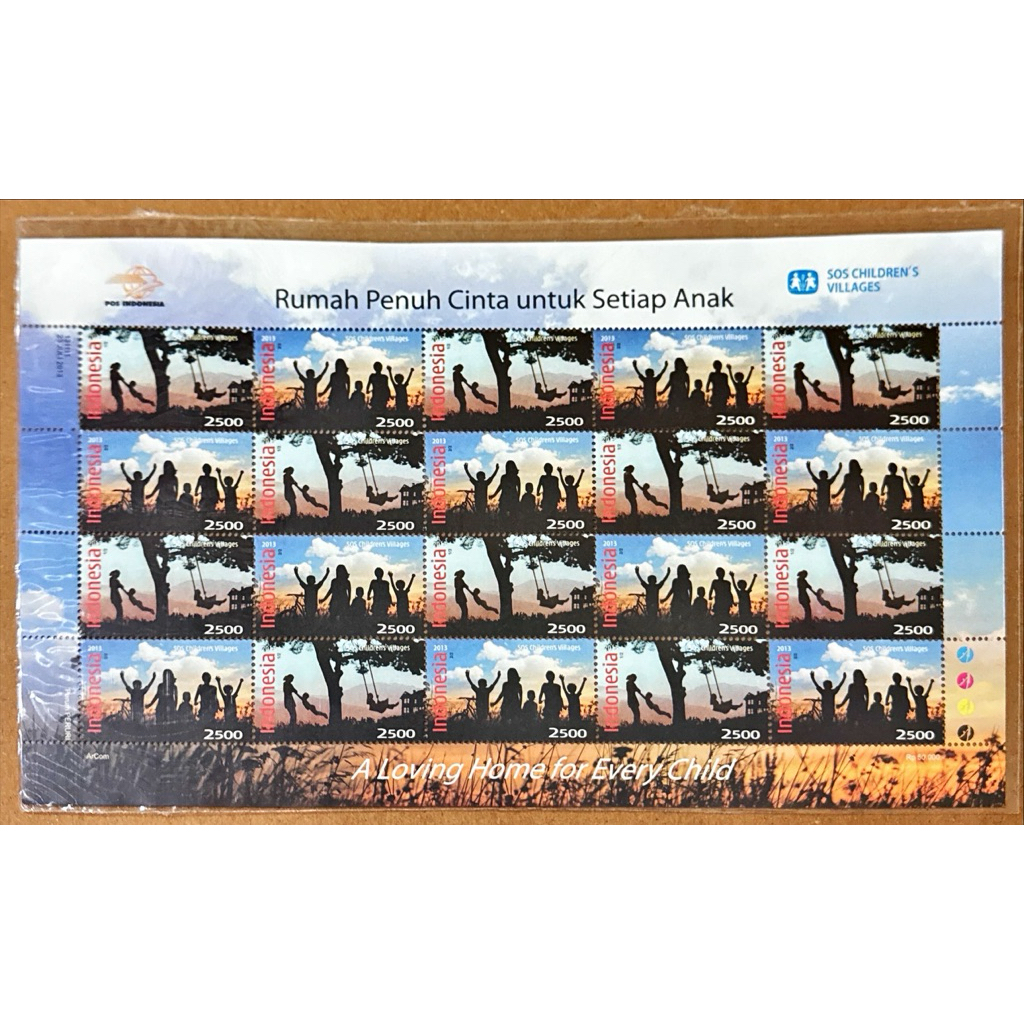

(FA) PRANGKO INDONESIA 2013 FULL SHEET SOS CHILDRENS VILLAGES 2V SERIES X 10 SERI MNH.