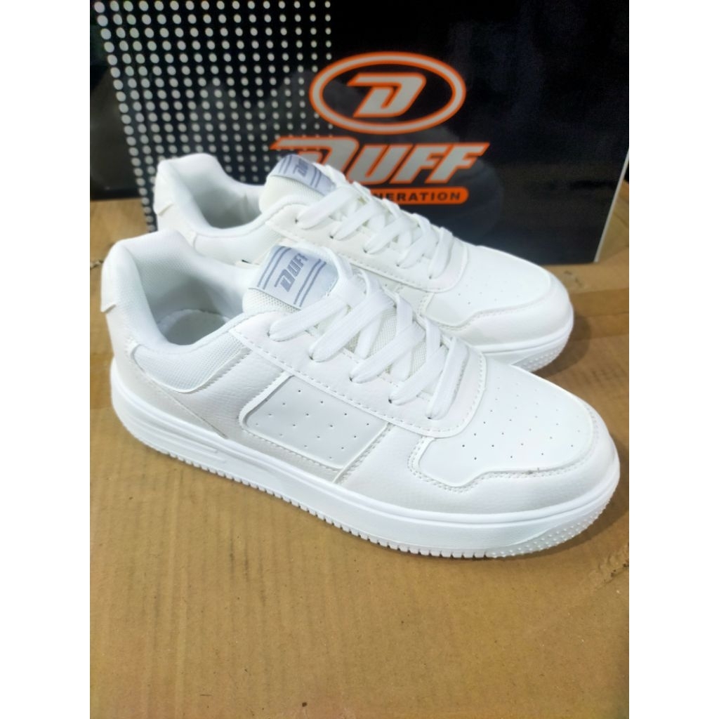 Sepatu sneakers wanita fashion putih full Duff Florie original