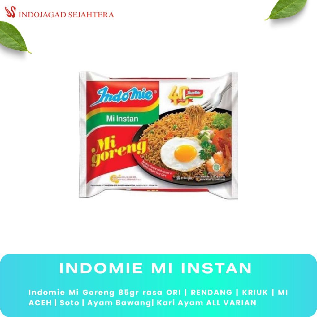 

Indomie Mi Goreng 85gr rasa ORI
