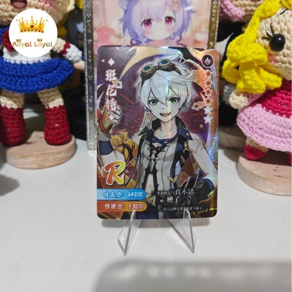 Bennet Kartu Collection CCG TCG Genshin Impact Holo Glitter R Card