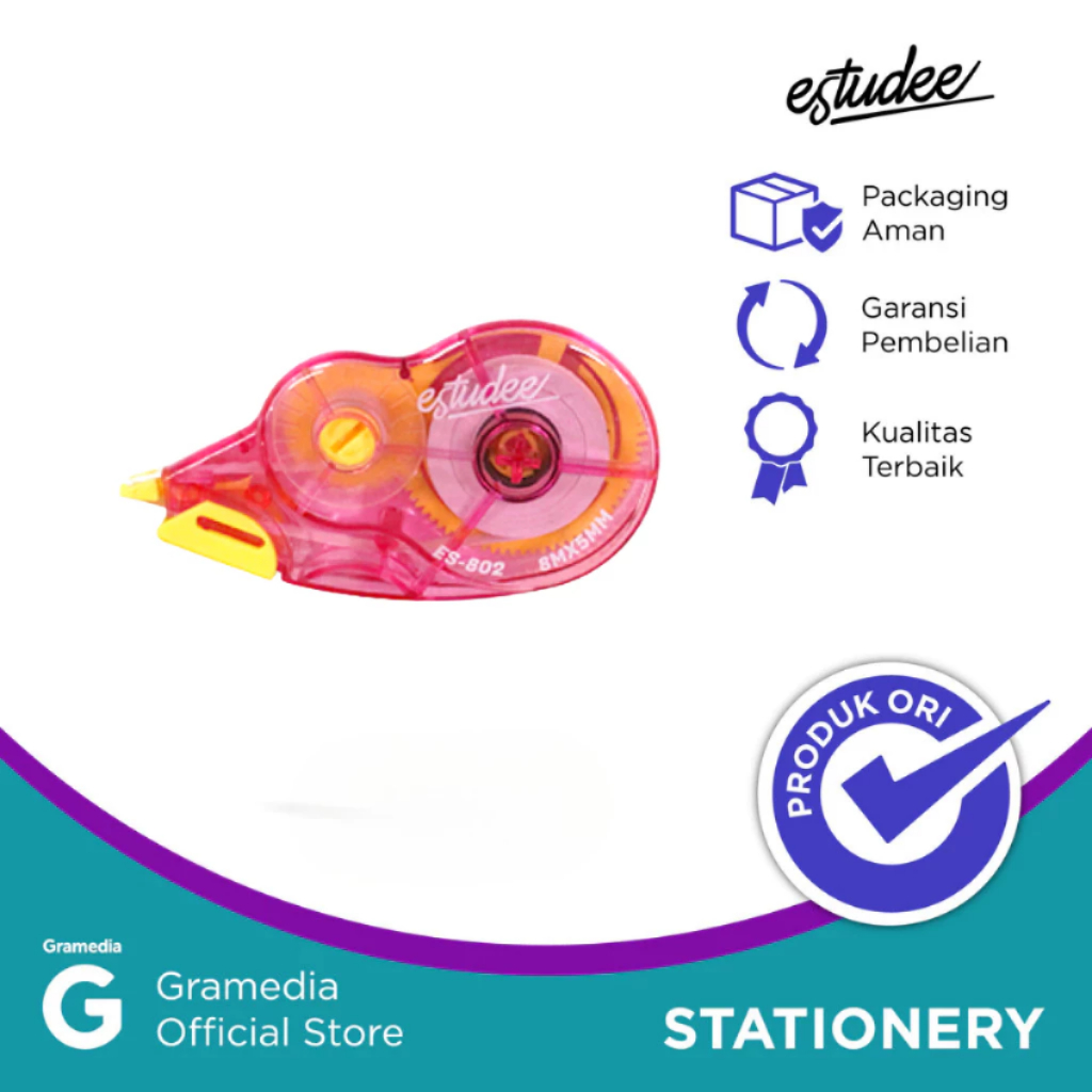 

Gramedia Tunjungan : ESTUDEE CORRECTION TAPE SMOOTH&FUN PINK ES-802