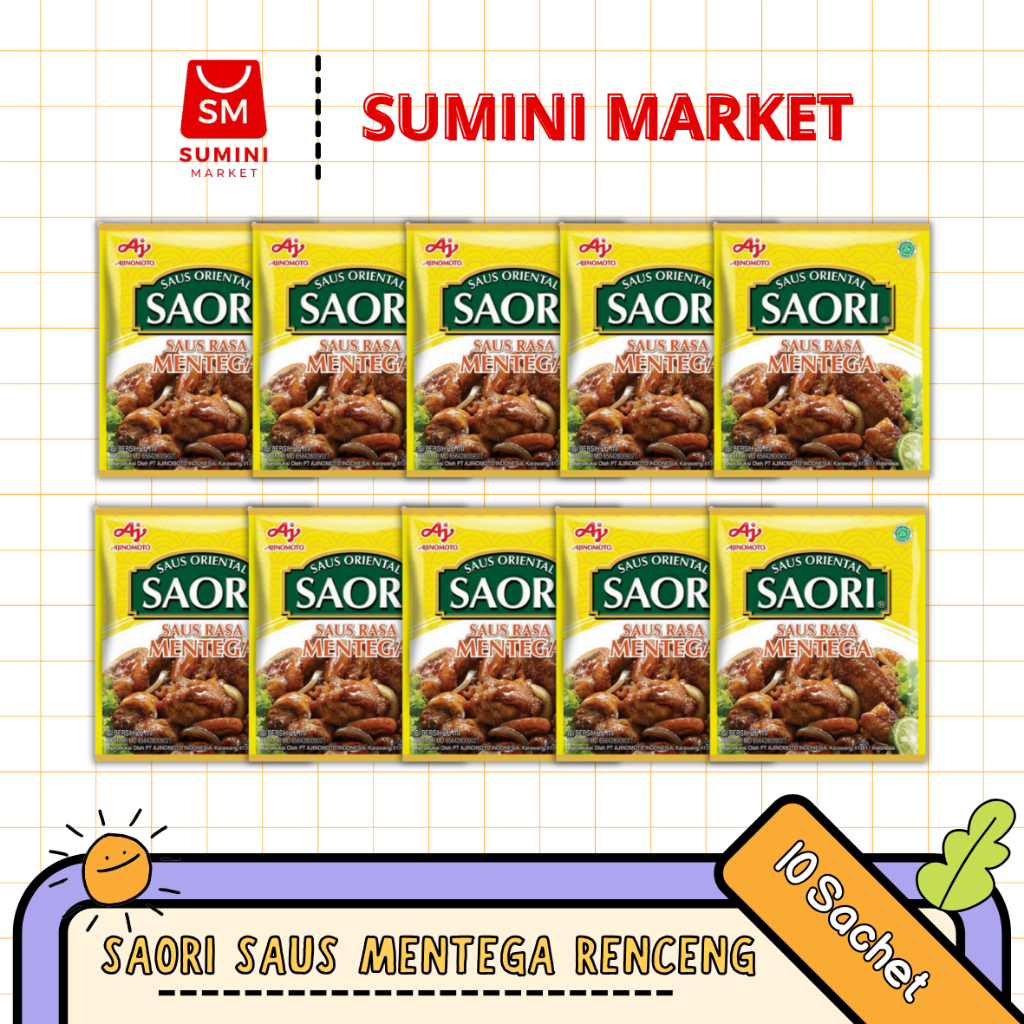 

[SM] Saori Saus Mentega 10 Sachet Renceng