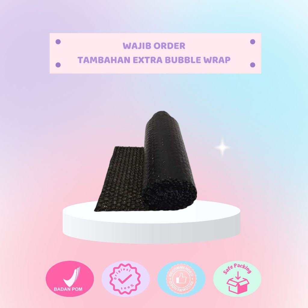 

Bubble Wrap Tambahan Extra Bungkus Paket || Bubble Wrap Hitam Bening (Ecer/Per-Meter)