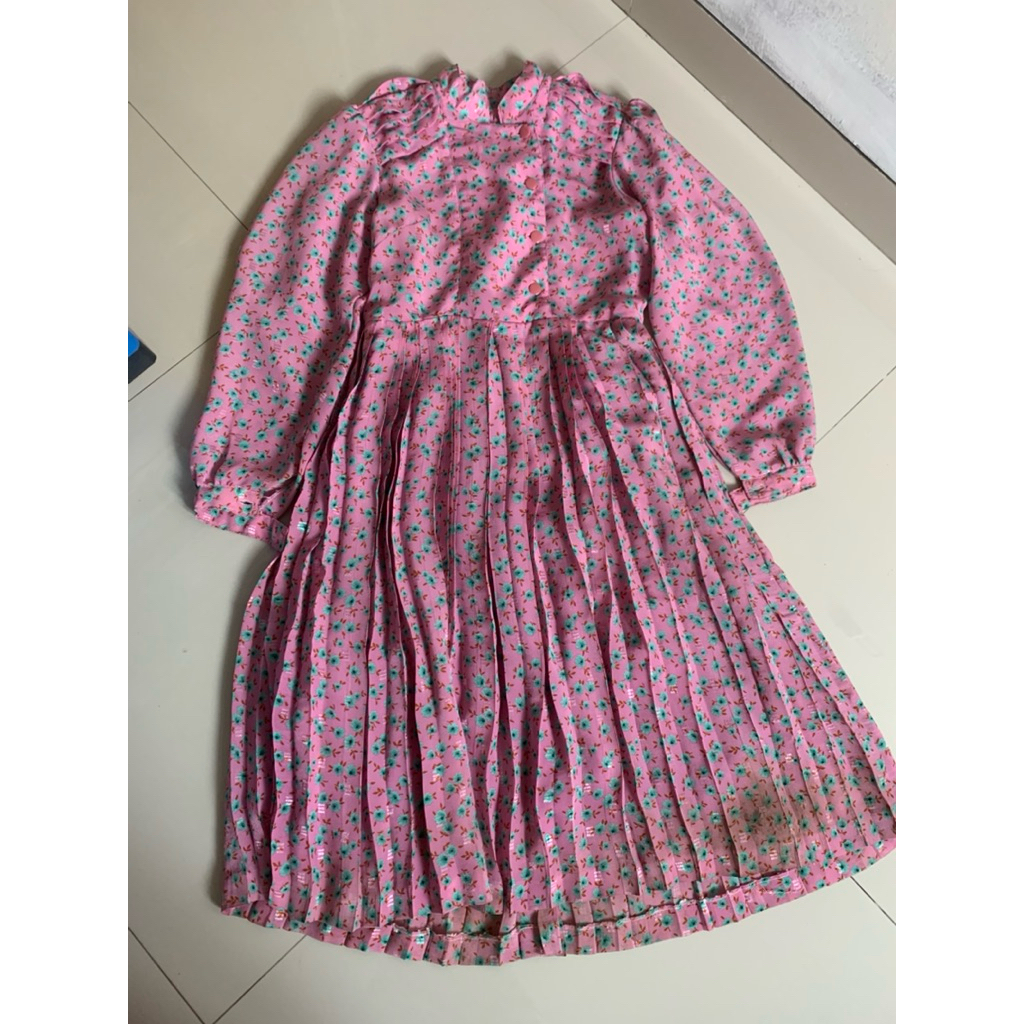 (PRELOVED/PERNAH PAKAI)Gamis Terusan Orang Tua Lengan Panjang//Baju Terusan Orang Tua Lengan Panjang